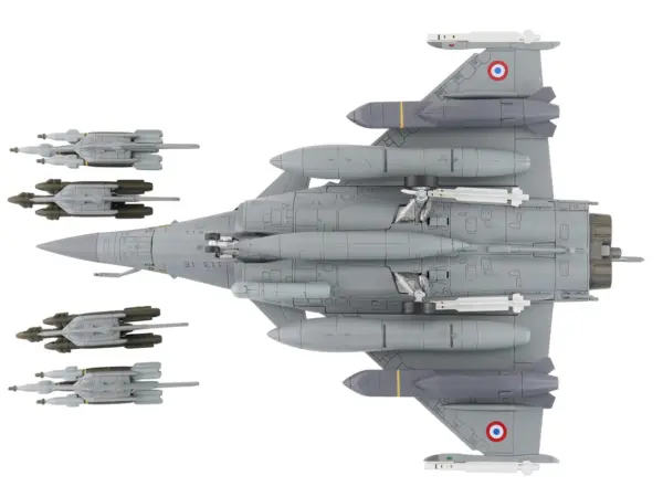 Dassault Rafale B Fighter Aircraft "113-IE/330 Libya" (2011) French Air Force "Air Power Series" 1/72 Diecast Model by Hobby Master #5