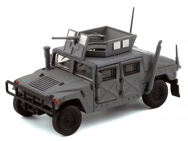 HUMVEE 4-CT Military Vehicle Matt Gray with Alternative Tops 1/64 Diecast Model Car by BM Creations #3