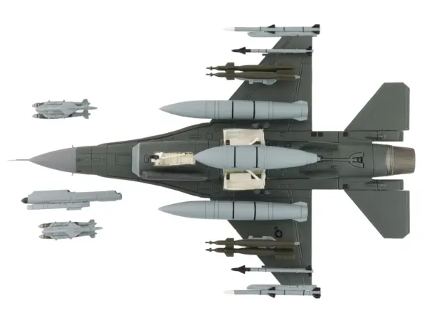 Lockheed F-16C Fighting Falcon Fighter Aircraft "88-0545 138th Fighter Wing Oklahoma Air National Guard" (2024) United States Air Force "Air Power Series" 1/72 Diecast Model by Hobby Master #5