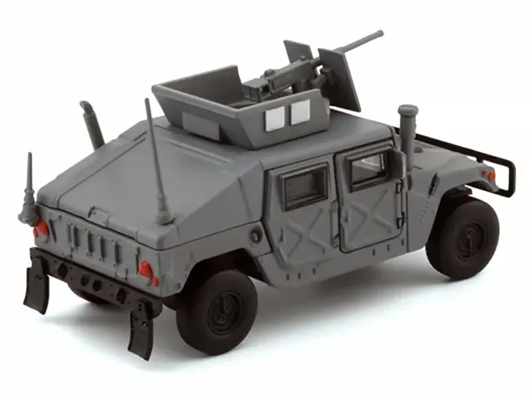 HUMVEE 4-CT Military Vehicle Matt Gray with Alternative Tops 1/64 Diecast Model Car by BM Creations #4