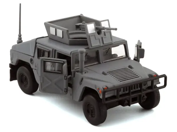 HUMVEE 4-CT Military Vehicle Matt Gray with Alternative Tops 1/64 Diecast Model Car by BM Creations #5
