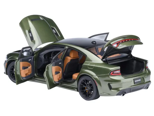 Dodge Charger SRT Hellcat Redeye F8 Green Metallic with Matt Black Top 1/18 Model Car by Autoart #2