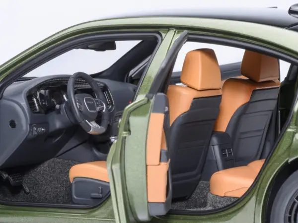 Dodge Charger SRT Hellcat Redeye F8 Green Metallic with Matt Black Top 1/18 Model Car by Autoart #4