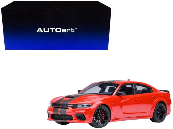 Dodge Charger Scat Pack Widebody Torred with Carbon Stripes 1/18 Model Car by Autoart #1