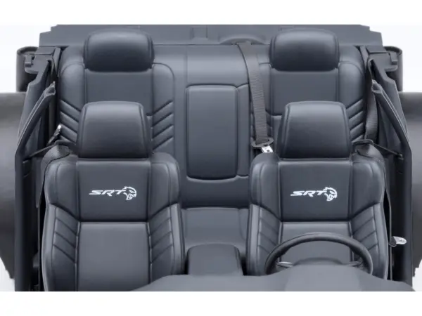 2023 Dodge Challenger SRT Super Stock Frostbite Blue Metallic with Carbon Stripes 1/18 Model Car by Autoart #5