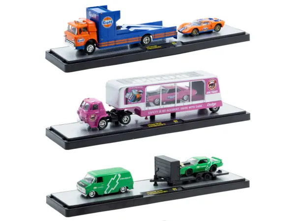 Auto Haulers Set of 3 Trucks Release 94 Limited Edition to 6000 pieces Worldwide 1/64 Diecast Models by M2 Machines #2