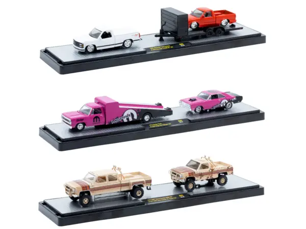 Auto Haulers Set of 3 Trucks Release 95 Limited Edition to 6000 pieces Worldwide 1/64 Diecast Model Cars by M2 Machines #2