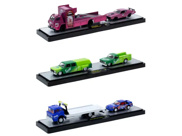 Auto Haulers "Soda" Set of 3 pieces Release 44 Limited Edition to 5750 pieces Worldwide 1/64 Diecast Model Cars by M2 Machines #2