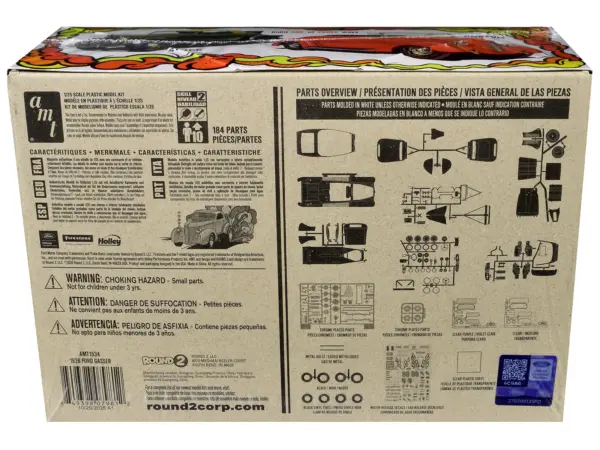 Skill 2 Model Kit 1936 Ford Coupe Gasser 3-in-1 Kit 1/25 Scale Model by AMT #4