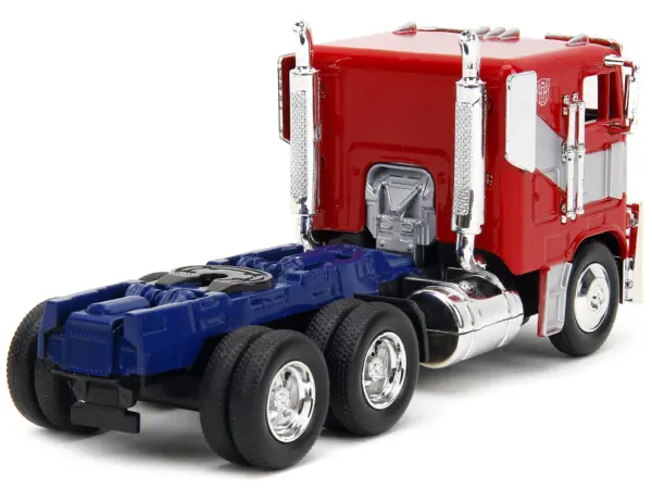 Optimus Prime Tractor Truck Red and Blue with Silver Stripes "Transformers: Rise of the Beasts" (2023) Movie "Hollywood Rides" Series 1/32 Diecast Model Car by Jada #3