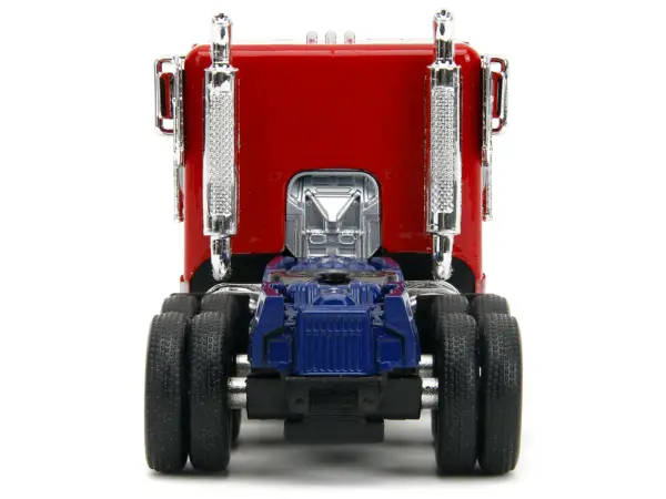 Optimus Prime Tractor Truck Red and Blue with Silver Stripes "Transformers: Rise of the Beasts" (2023) Movie "Hollywood Rides" Series 1/32 Diecast Model Car by Jada #5