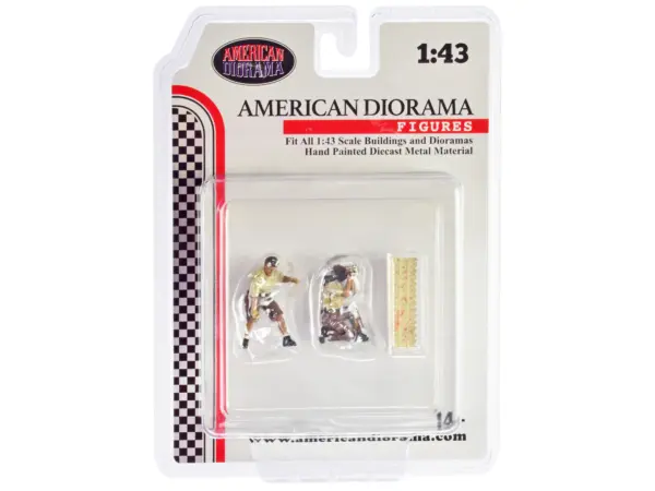"4X4 Mechanics" 2 Piece Diecast Figure Set 4 for 1/43 Scale Models by American Diorama #4