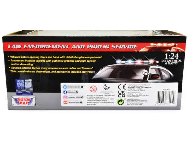 2022 Ford Police Interceptor Utility "RCMP (Royal Canadian Mounted Police)" White 1/24 Diecast Model Car by Motormax #2