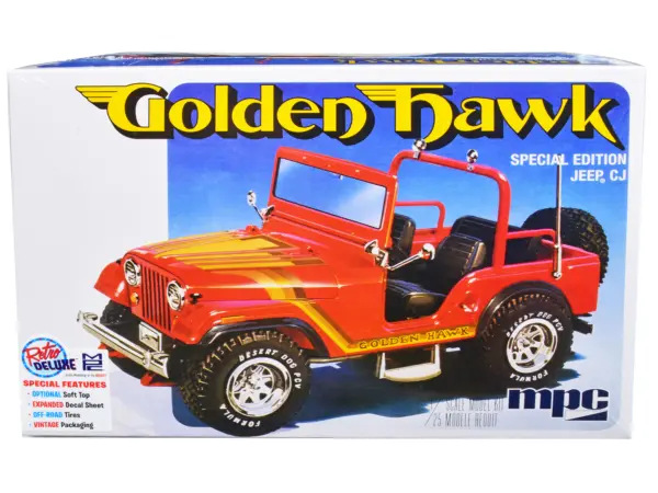 Skill 2 Model Kit 1981 Jeep CJ5 Golden Hawk 1/25 Scale Model Car by MPC #1