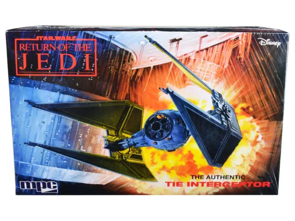 Skill 2 Model Kit Tie Interceptor Spacecraft "Star Wars: Return of the Jedi" (1983) Movie 1/48 Scale Model by MPC #1