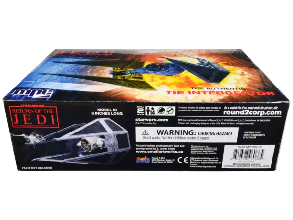 Skill 2 Model Kit Tie Interceptor Spacecraft "Star Wars: Return of the Jedi" (1983) Movie 1/48 Scale Model by MPC #3