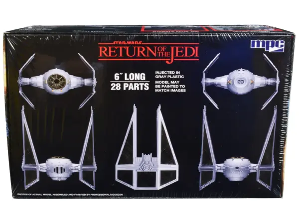 Skill 2 Model Kit Tie Interceptor Spacecraft "Star Wars: Return of the Jedi" (1983) Movie 1/48 Scale Model by MPC #4