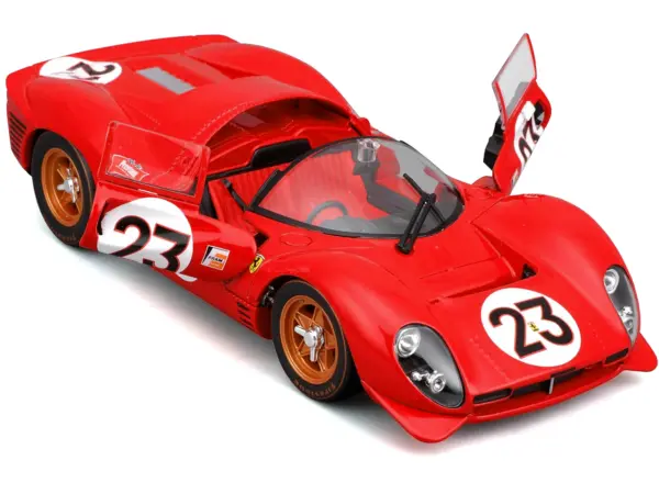 Ferrari 330 P4 #23 Lorenzo Bandini - Chris Amon "Ferrari S.P.A." Winner "24 Hours of Daytona" (1967) "Racing" Series 1/24 Diecast Model Car by Bburago #4