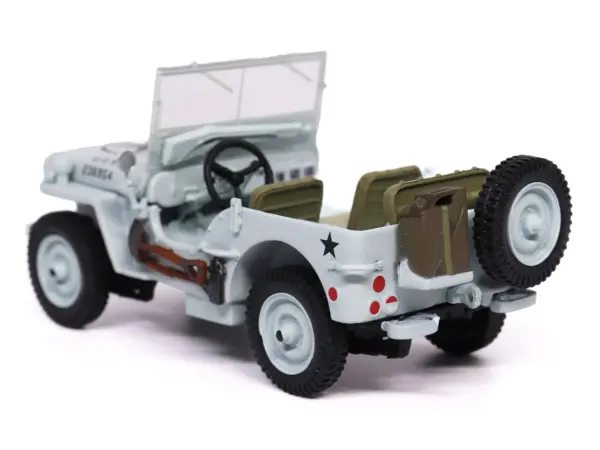 Willys Jeep 1/4-Ton Car Light Blue "United States Navy" 1/43 Diecast Model by Militaria Die Cast #3