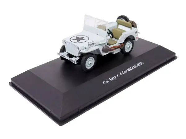 Willys Jeep 1/4-Ton Car Light Blue "United States Navy" 1/43 Diecast Model by Militaria Die Cast #4