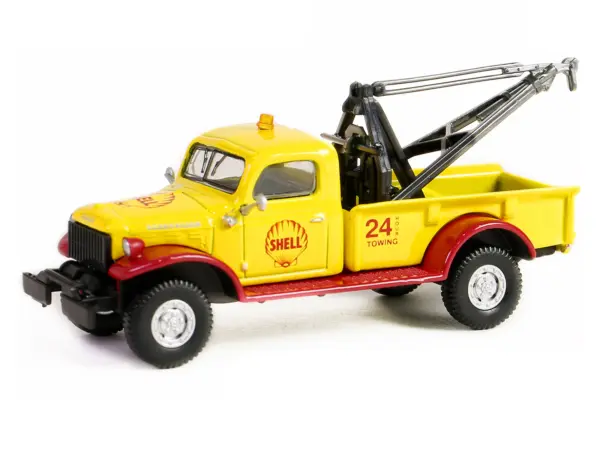 1949 Dodge Power Wagon Wrecker Tow Truck "Shell Oil" Yellow and Red "Shell Oil Special Edition" Series 2 1/64 Diecast Model Car by Greenlight #2