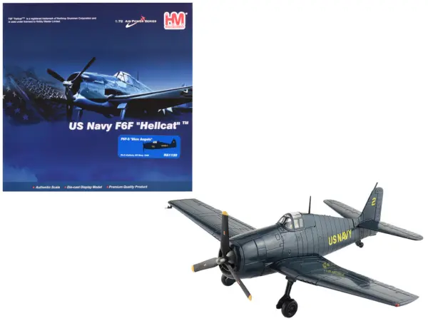 Grumman F6F-5 Hellcat Fighter Aircraft "Blue Angels #2" (1946) United States Navy "Air Power Series" 1/72 Diecast Model by Hobby Master #1