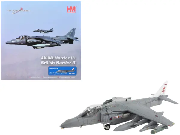 McDonnell Douglas AV-8B/British Harrier II GR.9A Aircraft "41 (R) Squadron RAF Coningsby Air Base" (2006) Royal Air Force "Air Power Series" 1/72 Diecast Model by Hobby Master #1