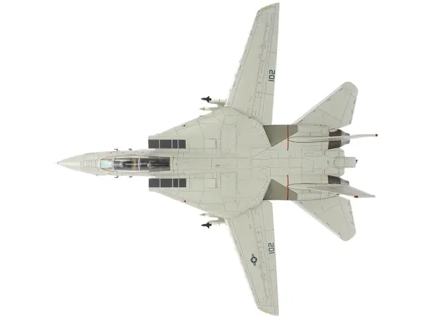 Grumman F-14A Tomcat Fighter Aircraft "Sukhoi Killer VF-41 Black Aces USS Nimitz" (1981) United States Navy "Air Power Series" 1/72 Diecast Model by Hobby Master #3
