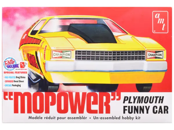 Skill 2 Model Kit Plymouth Funny Car "Mopower" 1/25 Scale Model by AMT #1