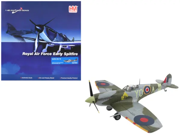 Supermarine Spitfire Mk Vb Fighter Aircraft "EN921 Flying Officer Jack Sheppard No. 401 Squadron" (1943) Royal Canadian Air Force "Air Power Series" 1/48 Diecast Model by Hobby Master #1