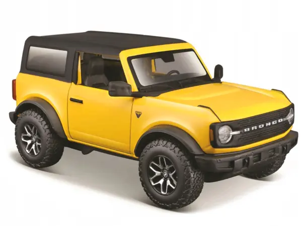 2021 Ford Bronco Badlands Yellow with Black Top "Special Edition" 1/24 Diecast Model Car by Maisto #2