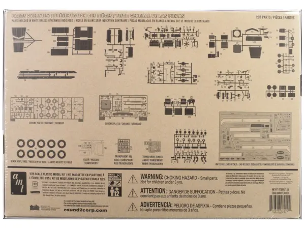 Skill 3 Model Kit Peterbilt 359 "Cross Country Hauler" 1/25 Scale Model by AMT #4