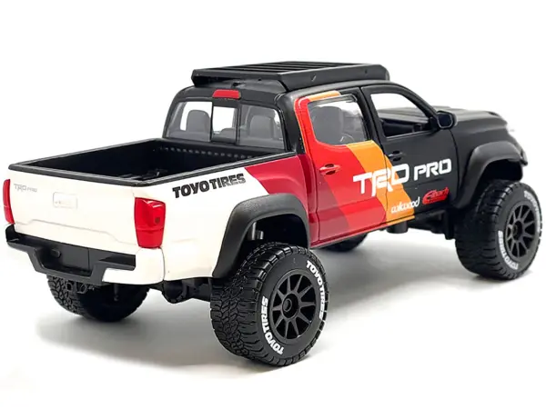 2023 Toyota Tacoma TRD PRO Off Road Pickup Truck Matt Black with Graphics and Roofrack "Maisto Design" Series 1/27 Diecast Model Car by Maisto #3