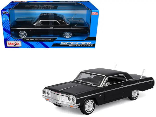 1964 Chevrolet Impala SS Black "Special Edition" Series 1/26 Diecast Model Car by Maisto #1