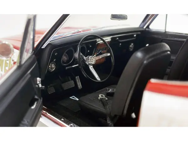 1968 Pontiac Firebird "First Ram Air II - Weidner Pontiac" White and Red with Stripes Limited Edition to 306 pieces Worldwide 1/18 Diecast Model Car by ACME #2