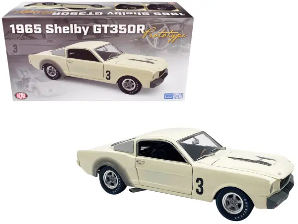 1965 Shelby GT350R Prototype #3 White Limited Edition to 312 pieces Worldwide 1/18 Diecast Model Car by ACME #1