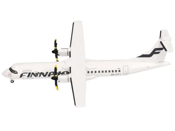 ATR 72-500 Commercial Aircraft "FinnAir" (OH-ATI) White 1/200 Diecast Model Airplane by Herpa #2