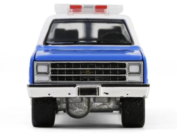 1990 Chevrolet Suburban K2500 Scottsdale "NYPD (New York City Police Department)" Blue with White Top "Hot Pursuit" Series 46 1/64 Diecast Model Car by Greenlight #4