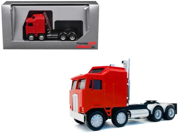 K100 5 Bar Grill Twin Steer Truck Tractor Red 1/87 (HO) Plastic Model Car by Promotex #1