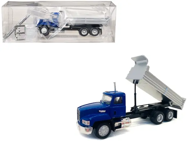 Mack Dump Truck Blue 1/87 (HO) Plastic Model Car by Promotex #1
