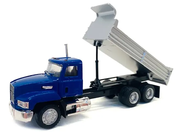 Mack Dump Truck Blue 1/87 (HO) Plastic Model Car by Promotex #2
