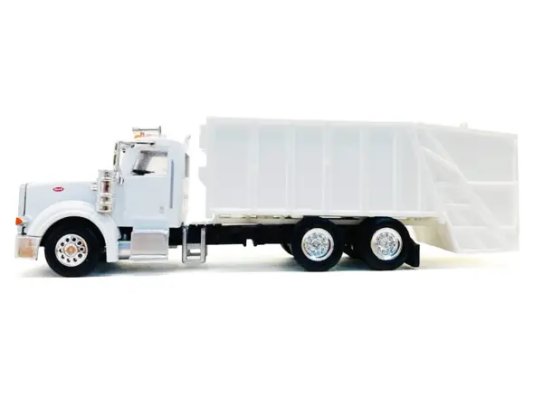Peterbilt 367 Garbage Truck White 1/87 (HO) Plastic Model Car by Promotex #2