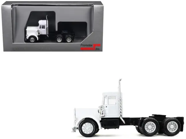 Peterbilt Short Day Cab White 1/87 (HO) Plastic Model Car by Promotex #1