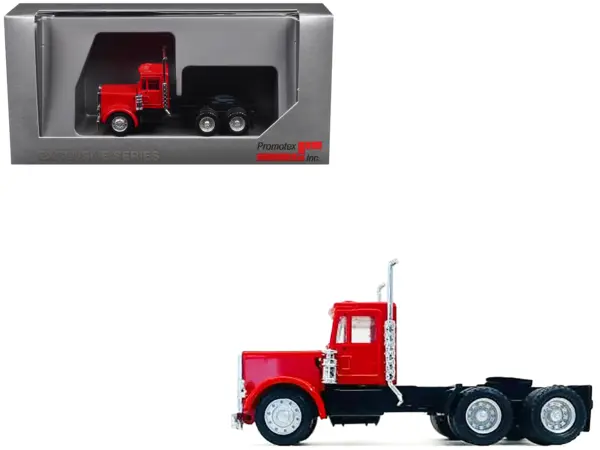 Peterbilt Short Day Cab Red 1/87 (HO) Plastic Model Car by Promotex #1
