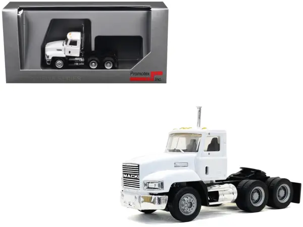Mack 603 Short Day Cab White 1/87 (HO) Plastic Model Car by Promotex #1