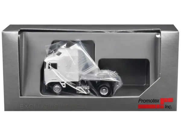 Kenworth K100 Single-Axle Truck with 5-Bar Grill White 1/87 (HO) Plastic Model Car by Promotex #3