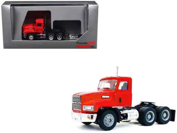 Mack 603 Short Day Cab Red 1/87 (HO) Plastic Model Car by Promotex #1