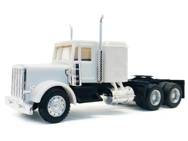 Peterbilt Sleeper Cab White 1/87 (HO) Plastic Model Car by Promotex #2