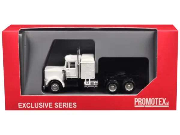 Peterbilt Sleeper Cab White 1/87 (HO) Plastic Model Car by Promotex #3