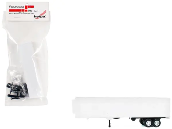 40ft Refrigerated (Reefer) Trailer White 1/87 (HO) Plastic Model by Promotex #1